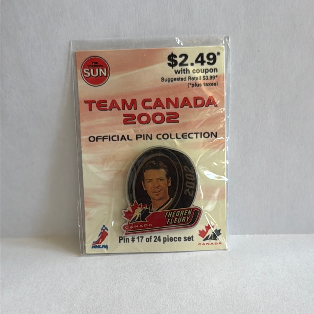 Theoren Fleury 2002 Team Canada Collectors Pin / Pin #17